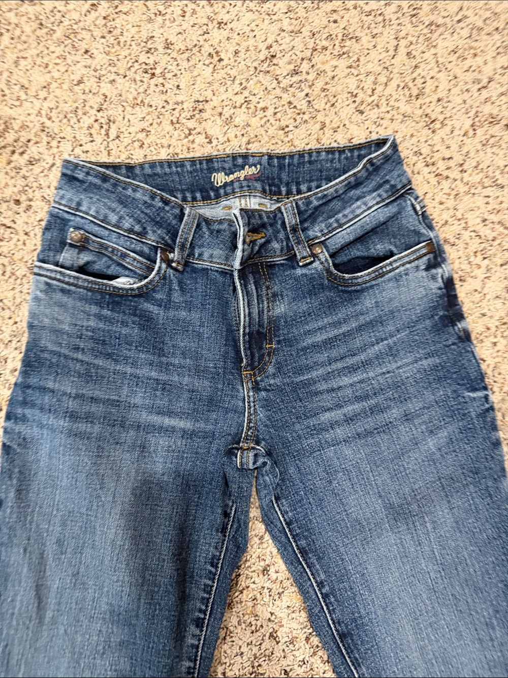 Wrangler High-Rise Dark Blue Denim Jeans